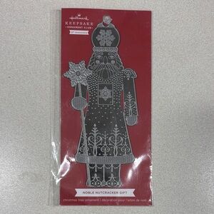 Hallmark Keepsake Silver Nutcracker Ornament NEW